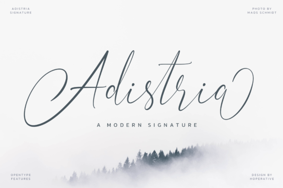 Adistria: A Graceful Script Font for Editorial Elegance