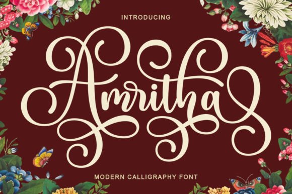 Amritha: A Handwritten Font for Elegant Web Design