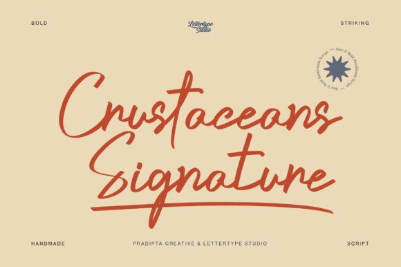 Crustaceans Signature: A Font for Elegant Editorial Design