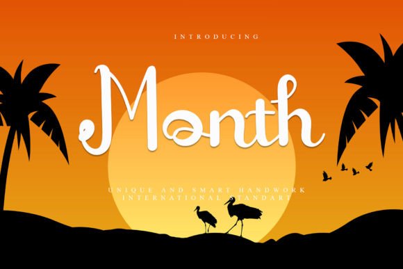 Month: A Handwritten Font for Elegant Web Design