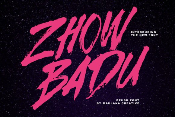 Zhow Badu: A Handcrafted Font for Charming Designs